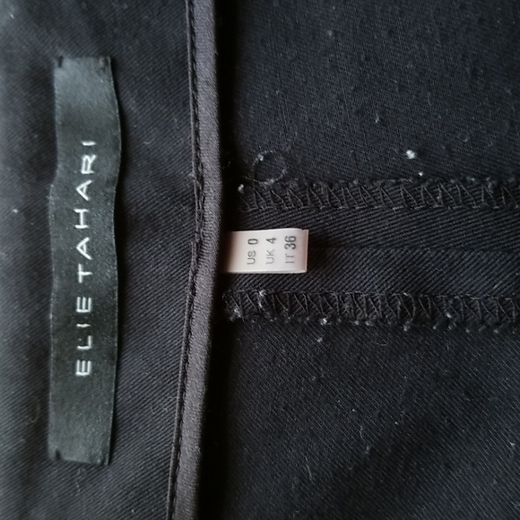 Elie Tahari pants lightweight sz 0 black - Picture 3 of 7